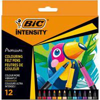 Canetas de feltro de colorir Intensity – ponta fina curva – sortido – BIC