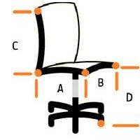 A= 47 cmB= 47 cmC= 47.7 cmD= 43-55 cm