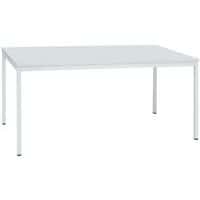 Mesa Basic-Line, Comp.: 160 cm, Profundidade: 80 cm, Material tampo: Em melamina, Base cor: Cinzento claro