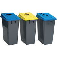 Caixote de lixo para triagem seletiva de 60 ou 80 L e tampa - Manutan Expert