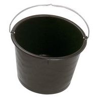 Caixa redonda em polietileno preto 20 litros com pega – Mondelin