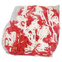 Corrente de plástico em saco - Vermelho/Branco