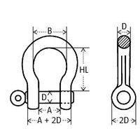 A = AberturaB = Largura útilD = Diâmetro fixaçãoHL = Altura útil