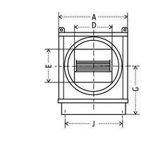 A: 500 mmD: 232 mmE: 208 mmG: 340 mmJ: 350 mm