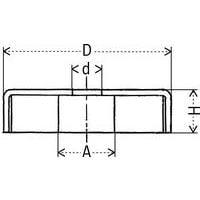 D: ØH: espessurad: orifício de fixação ØA: roscagem Ø