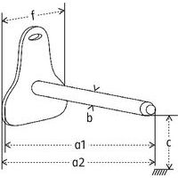 a1 = Profundidade útila2 = Profundidade totalb = Øc = Altura de construção mín.f = Largura total