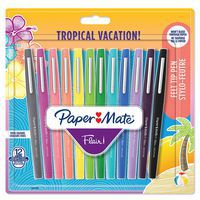 Caixa de 12 canetas de feltro Flair® – sortido tropical – Paper Mate®