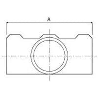 Dimensão do tubo	AØ 27 mm 	88Ø 42 mm 	120Ø 48 mm 	136