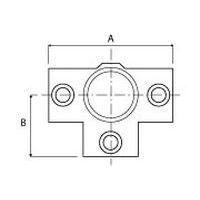 Dimensão do tubo	A 	BØ 27 mm 	88 	44Ø 42 mm 	120 	60Ø 48 mm 	136 	68