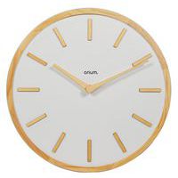 Relógio 30 cm Elegance madeira – branco – Orium