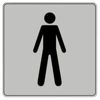 Pictograma em poliestireno ISO 7001 – Sanitários para homens