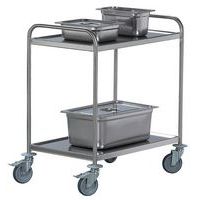 Carro inox - 2 plataformas - Capacidade 120 kg