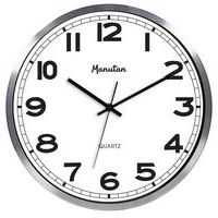 Relógio de parede analógico quartzo Ø30cm preto - Manutan Expert