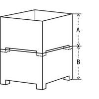 A = altura empilhadaB = Altura total