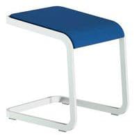 Banco individual baixo e ergonómico com base branca C-Stool