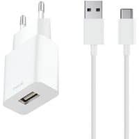 Carregador de rede elétrica USB + cabo de carregamento rápido Tipo-C de 1 m – Moxie