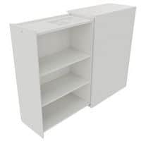 Bloco-gavetas branco com abertura lateral esquerda – altura: 115 cm – gavetas fixas