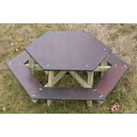 Table-bancs hexagonale enfant