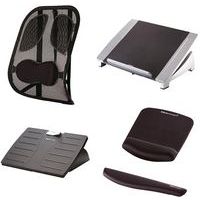 Pack ergonómico para teletrabalho Conforto + apoio para o pulso de oferta! – Fellowes