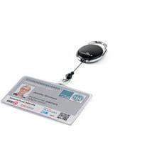 Porta-crachás para 1 cartão com enrolador STYLE – Preto – Durable