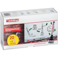 Pack 20 marcad. e660 pretos + 1 recarga de oferta – EDDING