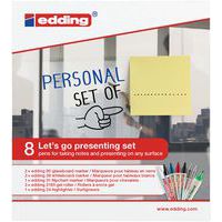 Conjunto de escrita de apresentação para quadro e paperboard – EDDING