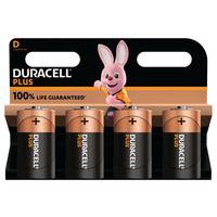 Pilha alcalina D Plus 100% – 2 ou 4 unidades – Duracell