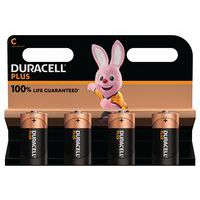 Pilha alcalina C Plus 100% – 2 ou 4 unidades – Duracell