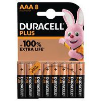 Pilha alcalina AAA Plus 100% – 8 unidades – Duracell