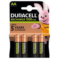 Pilhas AA recarregáveis de 1300 mAh – conjunto de 4 – Duracell