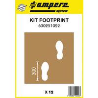 Estêncil de pegadas – Kit Footprint – 12 placas – Ampere System