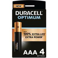 Pilha alcalina Optimum AAA – 4 unidades – Duracell