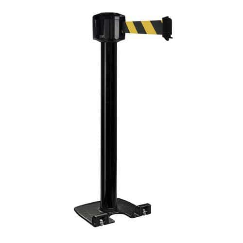 Poste para exterior preto com correia 10 mx5 cm com rodízios – Viso