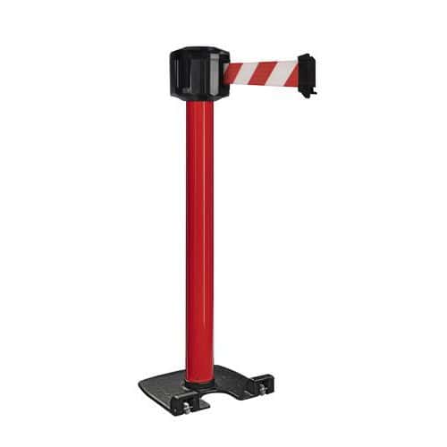 Poste para exterior vermelho com correia 10 mx5 cm com rodízios – Viso