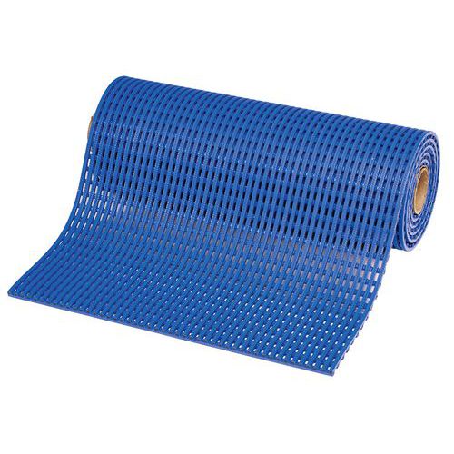 Plataforma gradeada em PVC antibacteriano Akwadek C 60 – azul – Notrax