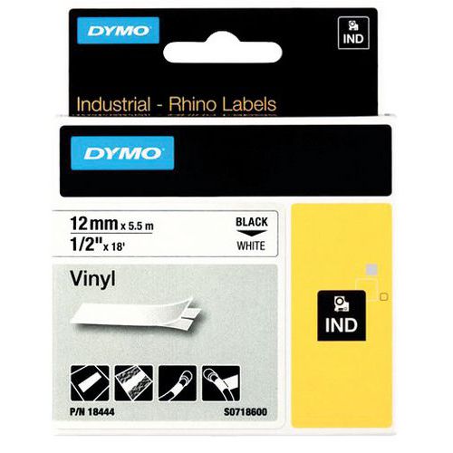 Fita de etiqueta industrial Rhino vinil autocolante – Dymo