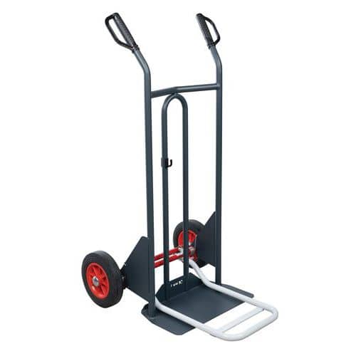 Transportador ergonómico em aço – 350 kg – Roda em borracha