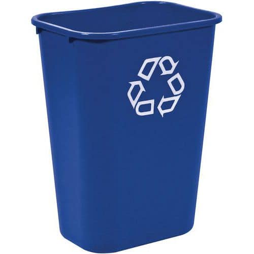 Caixote do lixo retangular Rubbermaid para escritório azul – 26 L – Rubbermaid