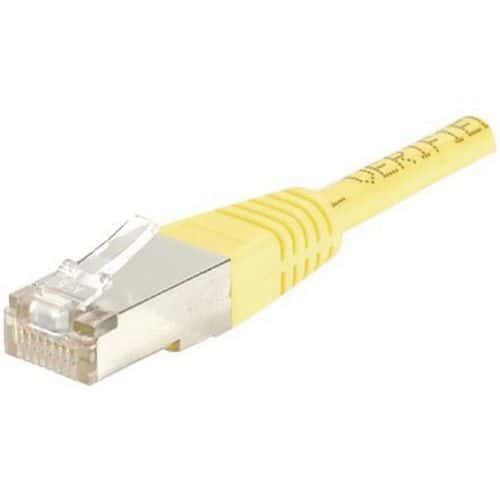 Cabo patch RJ45 - Cabo direito Cat. 6 - Blindado FTP - CUC - Amarelo