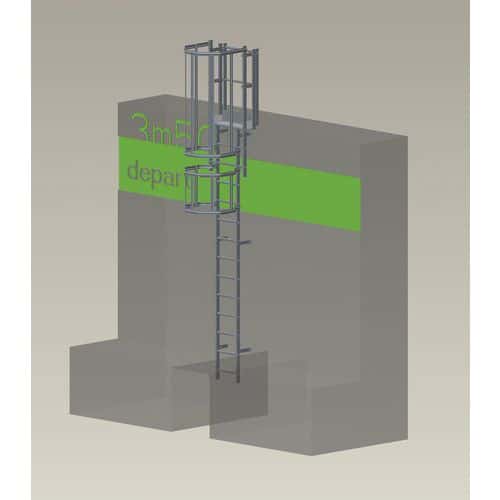 Kit completo de escada com guarda-corpo – 3,50 m de altura