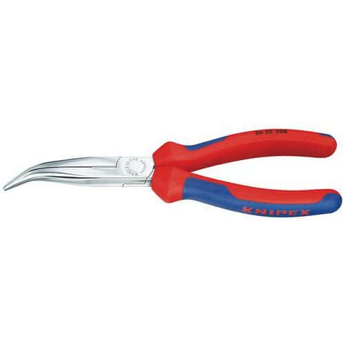 Alicate de pontas curvas semirredondas Knipex revestido com bimaterial - 160 mm