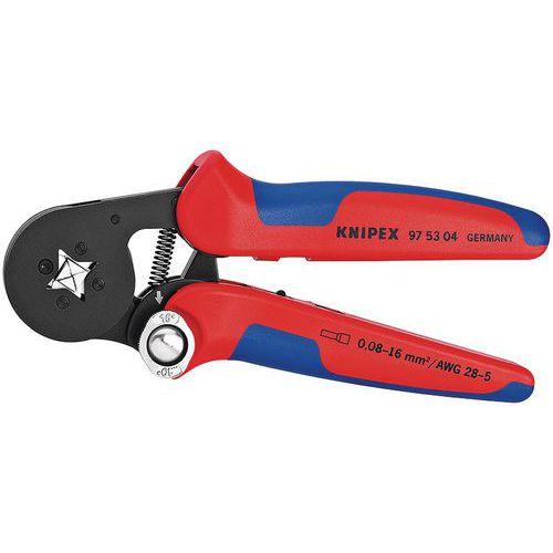 Alicate de engastar de ajuste automático Knipex