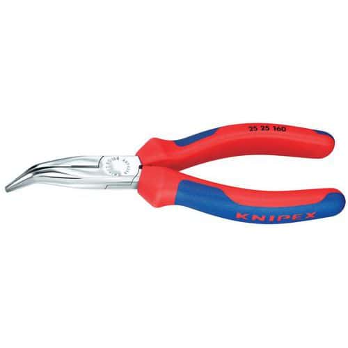 Alicate de pontas curvas semirredondas Knipex revestido com bimaterial - 160 mm