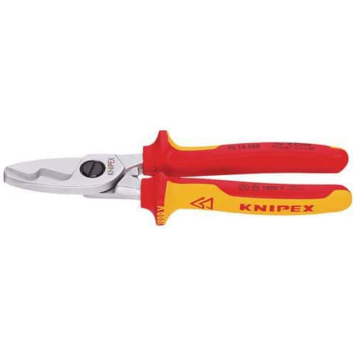 Corta-cabos de duplo gume isolado 1000 V VDE Knipex