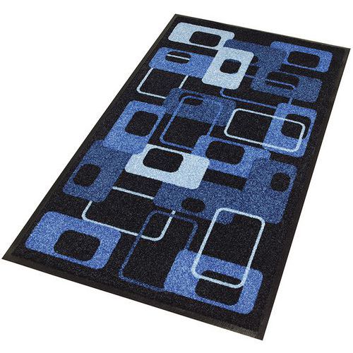 Tapete de entrada decorativo azul para zonas de tráfego pouco intenso Modern 70s – Notrax