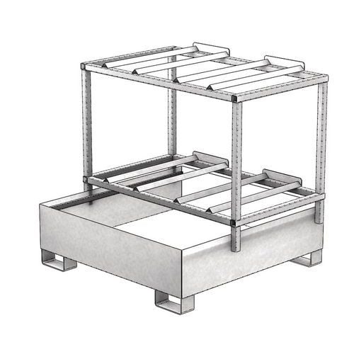 Caixa de retenção metálica horizontal – 440 L – Sameto Technifil