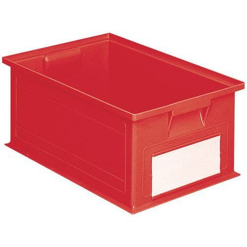 Caixa empilhável – Vermelho – 200 a 630 mm de comprimento – 3,6 a 85 L