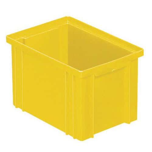 Caixa empilhável – Amarelo – 200 a 630 mm de comprimento – 3,6 a 85 L