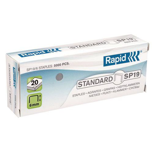 Agrafos padrão SP19, conjunto de 5000 – Rapid