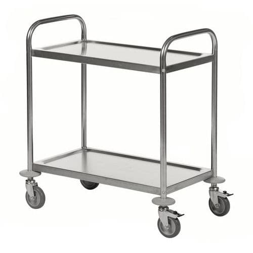 Carro em inox – 2 plataformas – capacidade de 100 kg